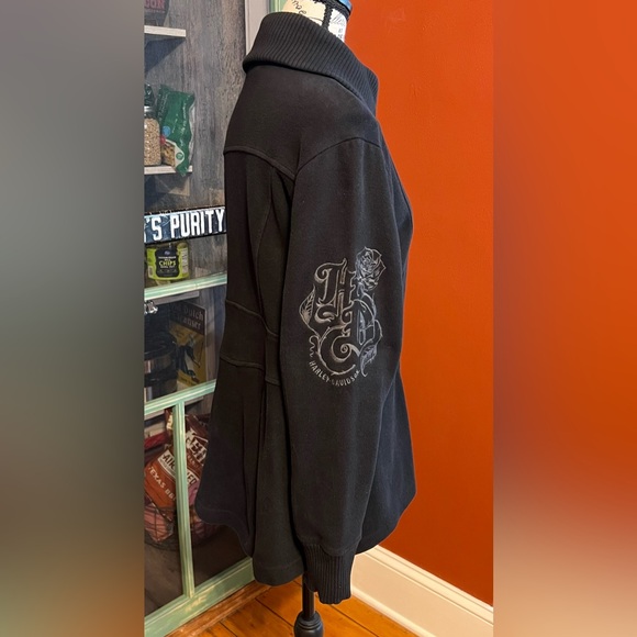 Women's Black Zip-Up Jacket - Picture 7 of 16